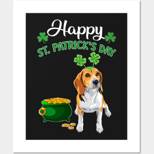 Happy St Patrick_s Day For Beagle Lovers T shirt Posters and Art